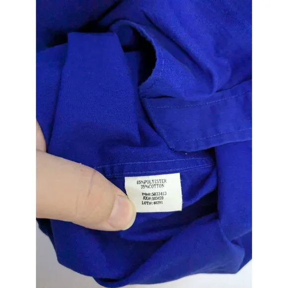 Affinity Apparel Blue Short-Sleeve Shirt Sz 22 Mens Polyester Cotton Greyhound - Picture 12 of 15